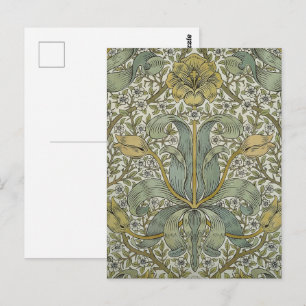 William Morris Spring Thicket Yellow Floral Art Postcard