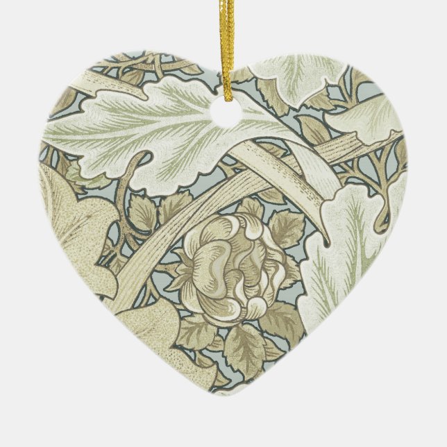 William Morris St James Acanthus Wallpaper Ceramic Tree Decoration (Front)