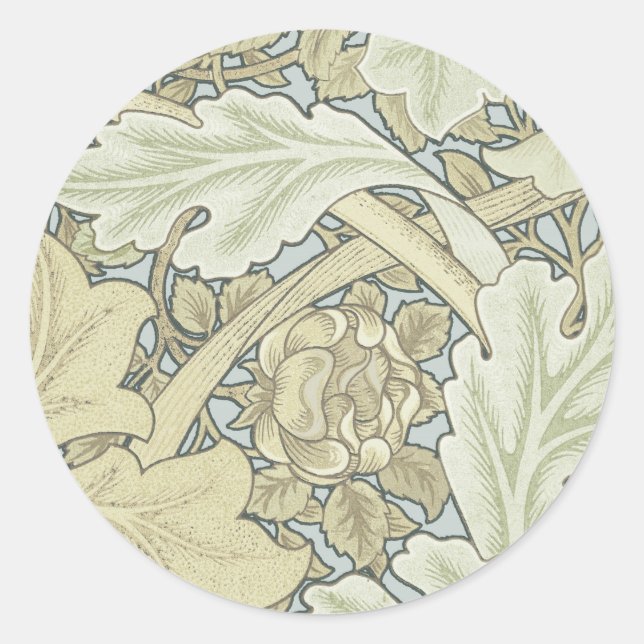 William Morris St James Acanthus Wallpaper Classic Round Sticker (Front)