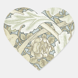 William Morris St James Acanthus Wallpaper Heart Sticker