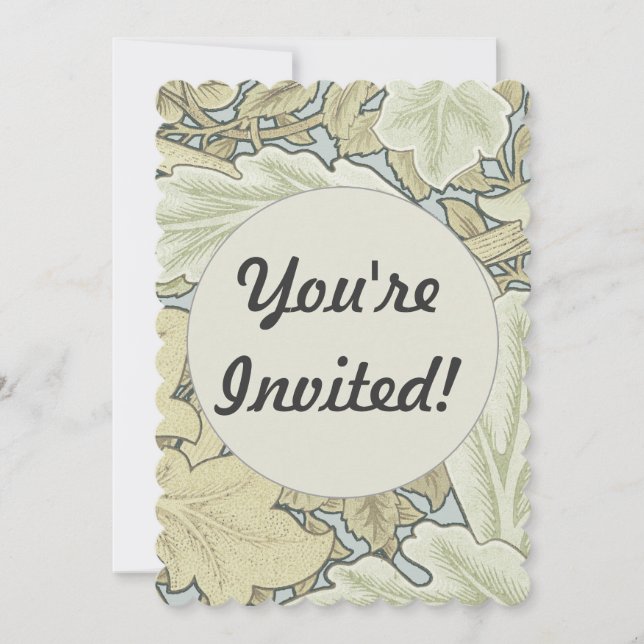 William Morris St James Acanthus Wallpaper Invitation (Front)