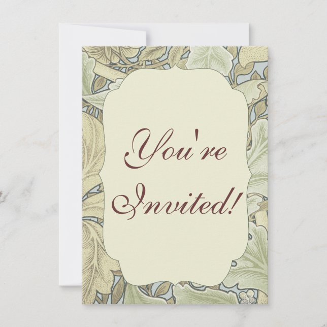 William Morris St James Acanthus Wallpaper Invitation (Front)