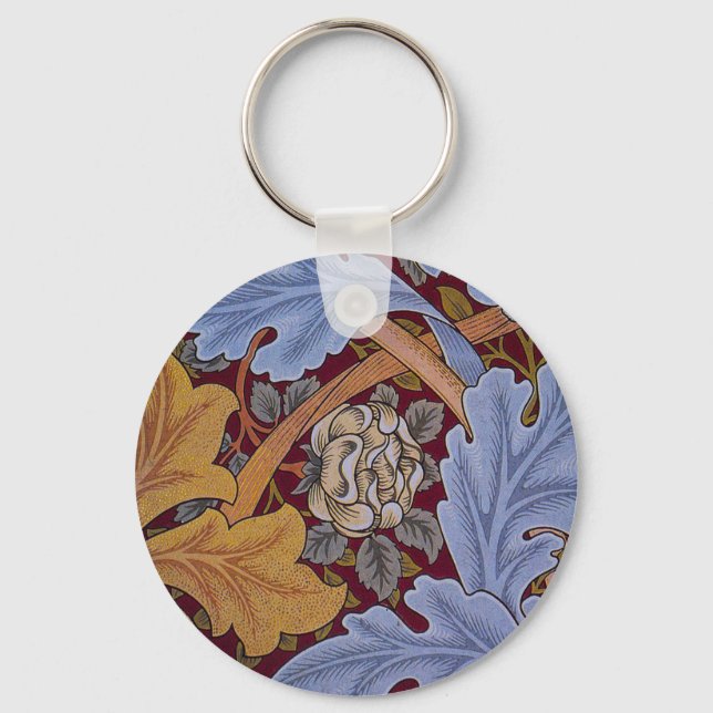 William Morris St James Acanthus Wallpaper Key Ring (Front)