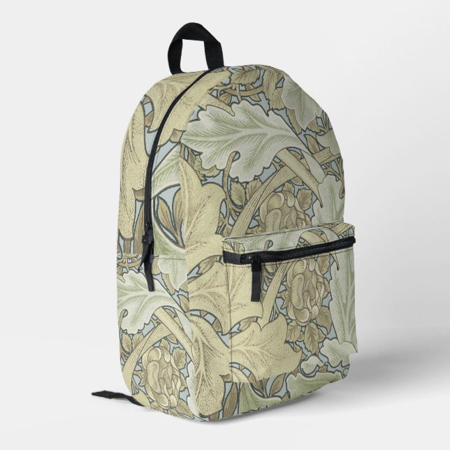 William Morris St James Acanthus Wallpaper Printed Backpack (Back Corner Left)