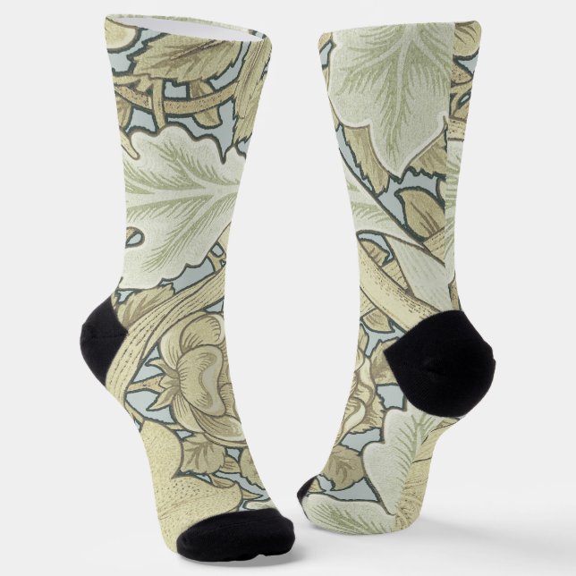 William Morris St James Acanthus Wallpaper Socks (Angled)