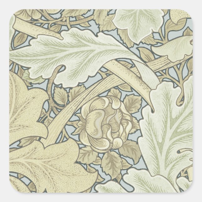 William Morris St James Acanthus Wallpaper Square Sticker (Front)