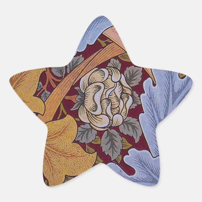 William Morris St James Acanthus Wallpaper Star Sticker (Front)