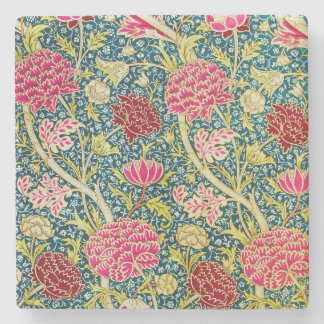 William Morris Stone Coaster, Antique Cray Design Stone Coaster