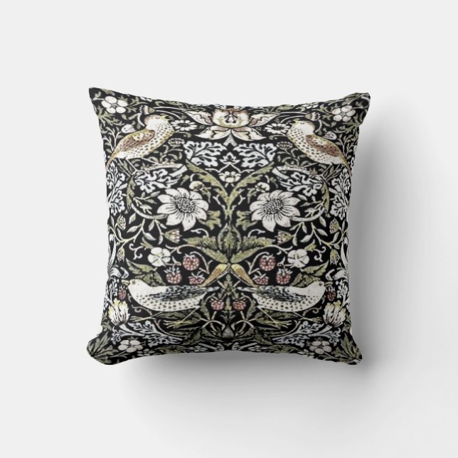 William Morris "Strawberry Thief" #1 Cushion (Front)