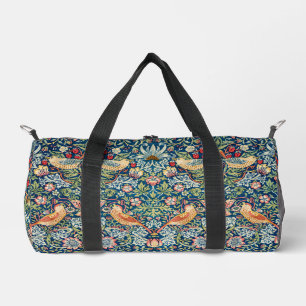 William Morris Strawberry Thief Art Birds Duffle Bag