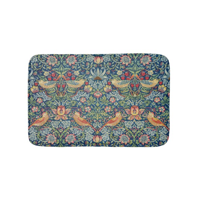 William Morris - Strawberry Thief Bath Mat (Front)