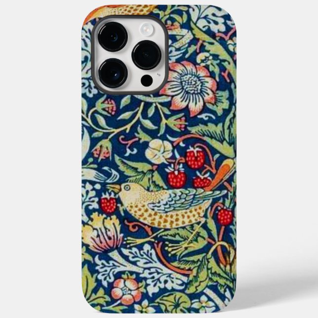 William Morris Strawberry thief bird Case-Mate iPhone Case (Back)