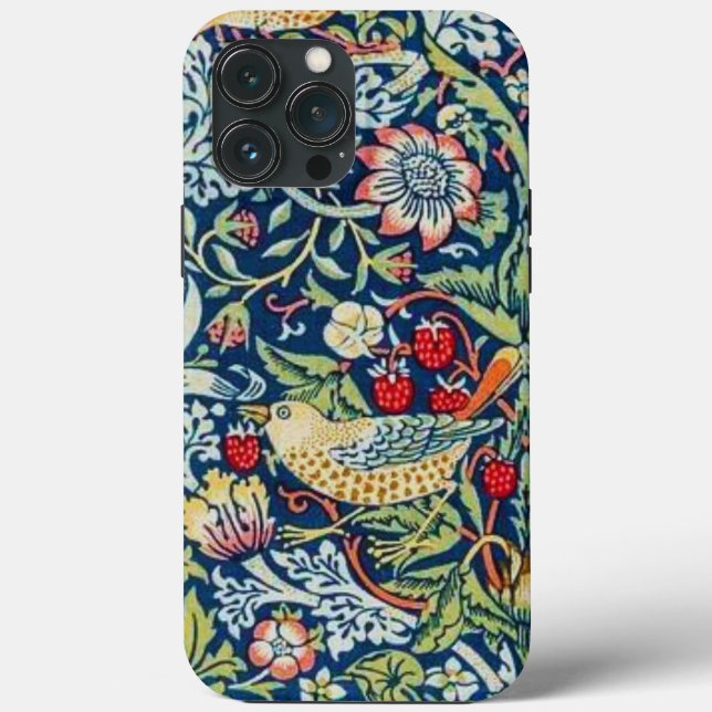 William Morris Strawberry thief bird Case-Mate iPhone Case (Back)