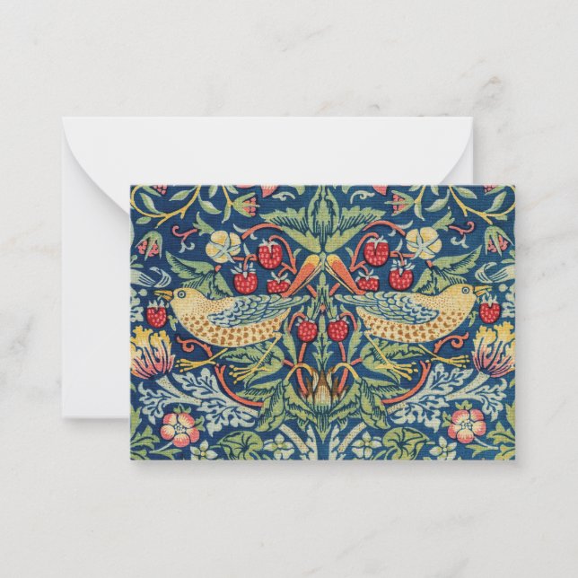William Morris - Strawberry Thief Card (Front)