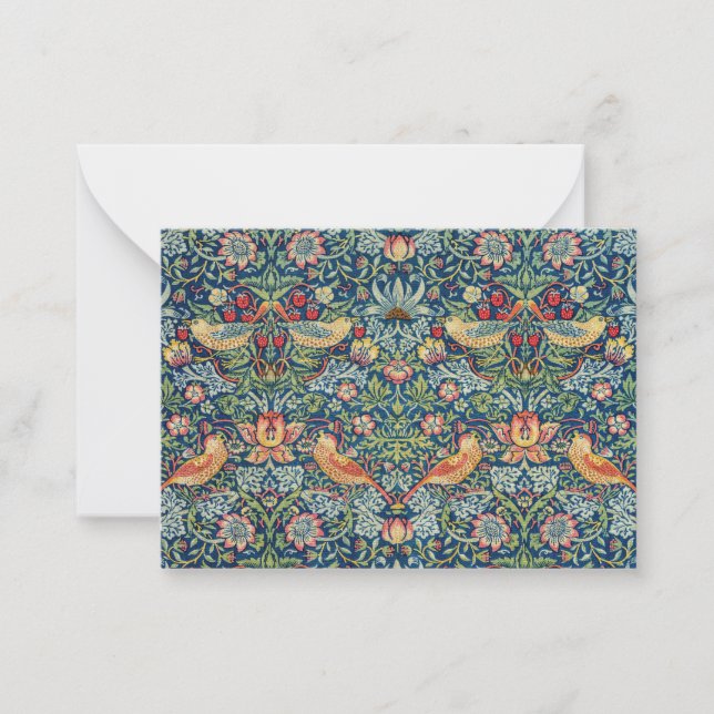 William Morris - Strawberry Thief Card (Front)