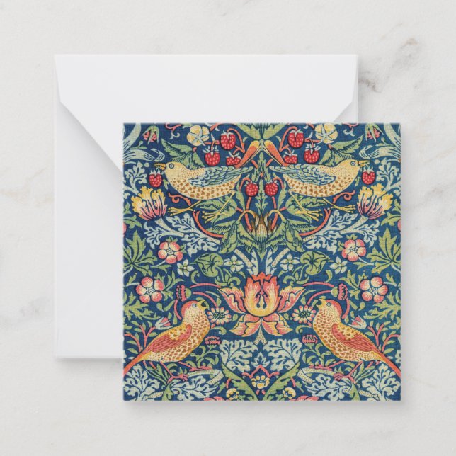 William Morris - Strawberry Thief Card (Front)