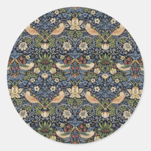 William Morris Strawberry Thief Classic Round Sticker