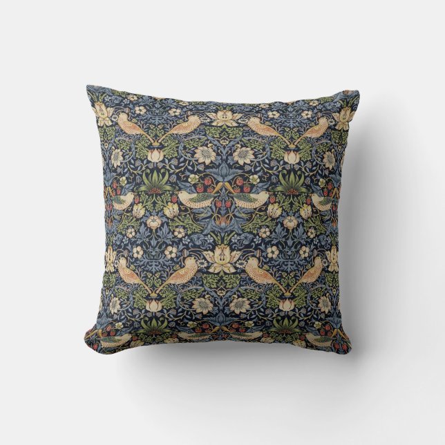 William Morris Strawberry Thief Cushion (Front)