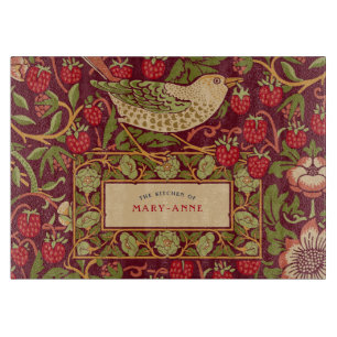 William Morris Strawberry Thief Cutting Board