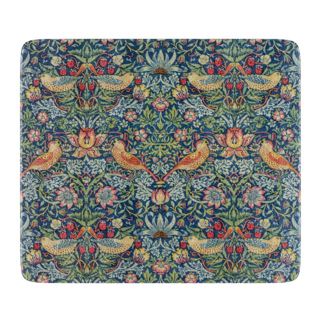 William Morris - Strawberry Thief Cutting Board (Front)