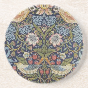 William Morris Strawberry Thief Design 1883 Coaster