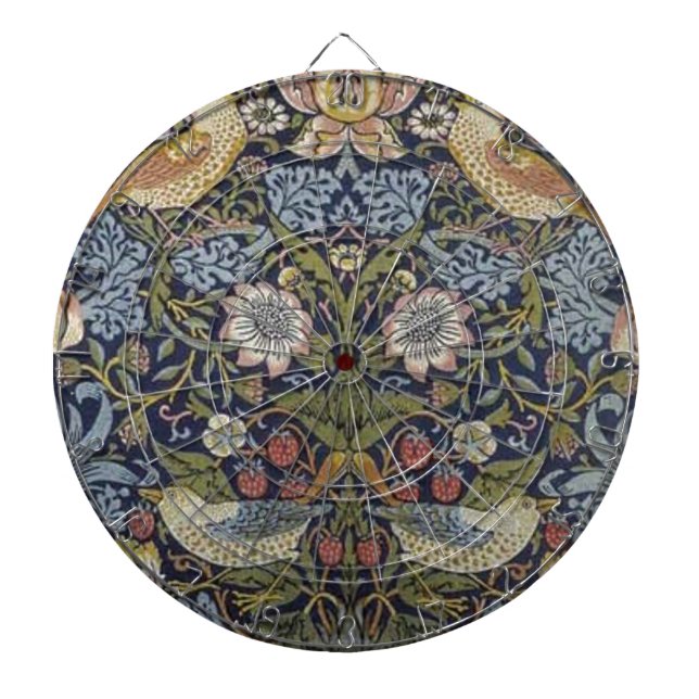 William Morris Strawberry Thief Design 1883 Dartboard (Front)