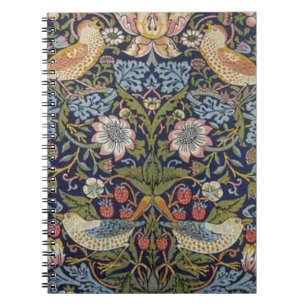 William Morris Strawberry Thief Design 1883 Notebook