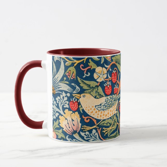 William Morris Strawberry Thief Design Mug (Left)