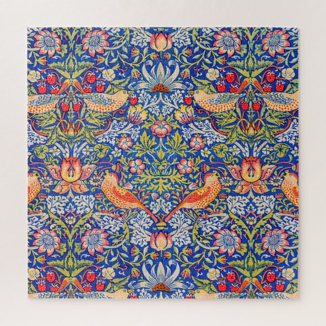 William Morris Strawberry thief famous painting  Jigsaw Puzzle (Vertical)