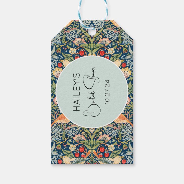 William Morris Strawberry Thief Favour Tag (Front)