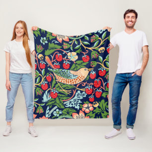 William Morris Strawberry Thief Fleece Blanket