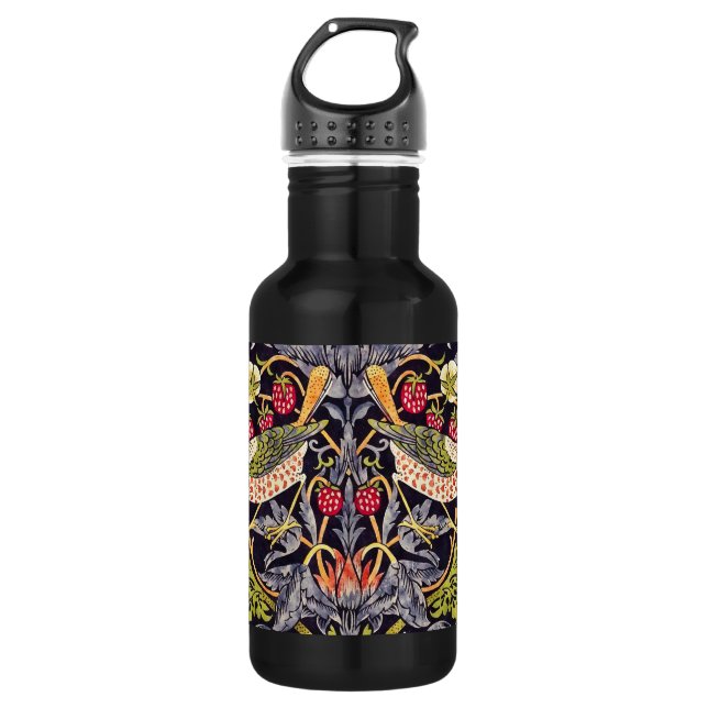 William Morris Strawberry Thief Floral Art Nouveau 532 Ml Water Bottle (Front)