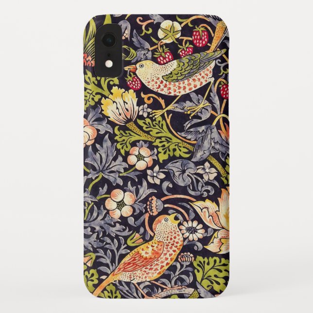 William Morris Strawberry Thief Floral Art Nouveau Case-Mate iPhone Case (Back)