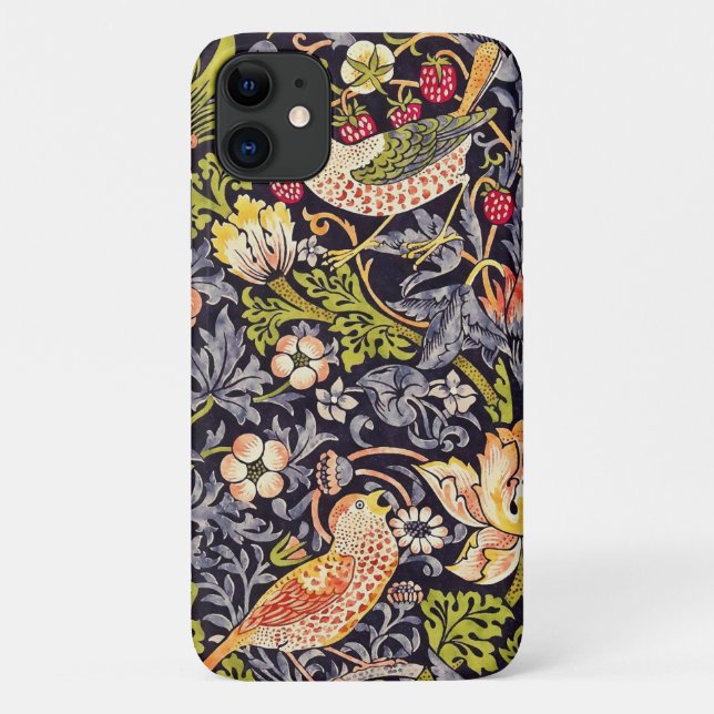 William Morris Strawberry Thief Floral Art Nouveau Case-Mate iPhone Case (Back)