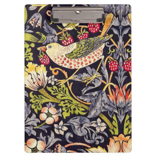 William Morris Strawberry Thief Floral Art Nouveau Clipboard