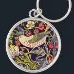 William Morris Strawberry Thief Floral Art Nouveau Key Ring<br><div class="desc">William Morris Strawberry Thief Floral Art Nouveau Watercolor Painting Strawberry Thief is one of William Morris's most popular repeating designs for textiles. It takes as its subject the thrushes that Morris found stealing fruit in his kitchen garden of his countryside home, Kelmscott Manor, in Oxfordshire. William Morris was an English...</div>