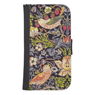 William Morris Strawberry Thief Floral Art Nouveau Samsung S4 Wallet Case