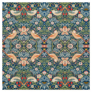 William Morris Strawberry Thief Floral Pattern Fabric
