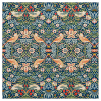 William Morris Strawberry Thief Floral Pattern Fabric
