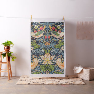 William Morris Strawberry Thief Floral Pattern Fabric