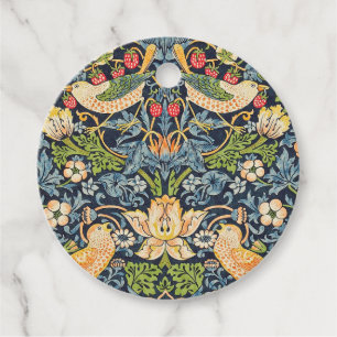 William Morris Strawberry Thief Floral Pattern Favour Tags