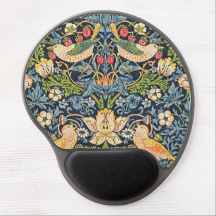 William Morris Strawberry Thief Floral Pattern Gel Mouse Mat