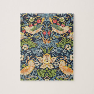 William Morris Strawberry Thief Floral Pattern Jigsaw Puzzle