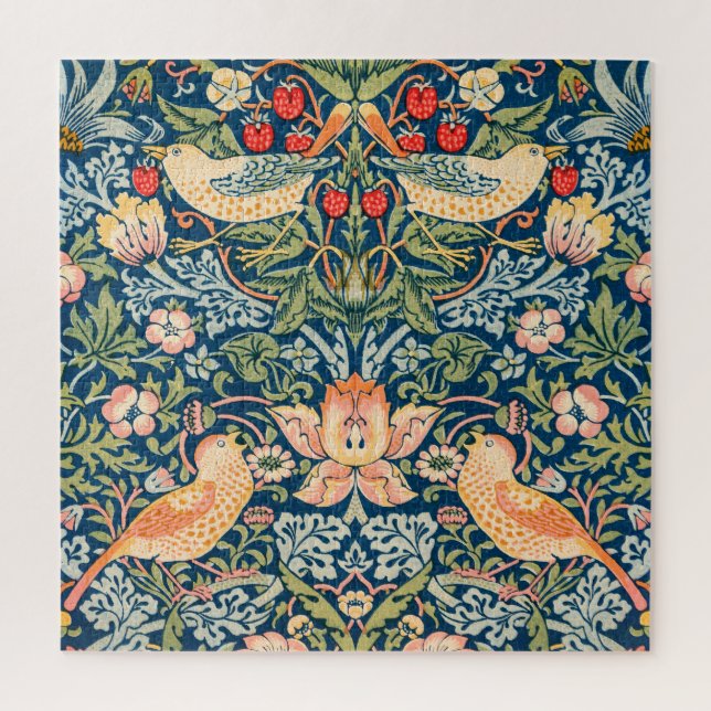 William Morris Strawberry Thief Floral Pattern Jigsaw Puzzle (Vertical)