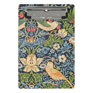 William Morris Strawberry Thief Floral Pattern Mini Clipboard