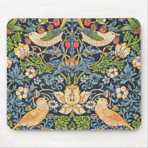 William Morris Strawberry Thief Floral Pattern Mouse Mat