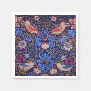 William Morris Strawberry Thief Floral Pattern Napkin