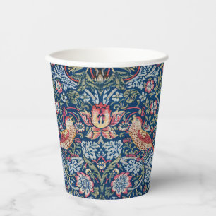 William Morris Strawberry Thief Floral Pattern Paper Cups
