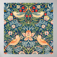 William Morris Strawberry Thief Floral Pattern