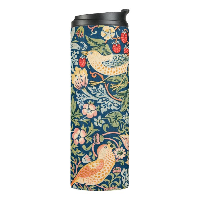 William Morris Strawberry Thief Floral Pattern Thermal Tumbler (Rotated Left)